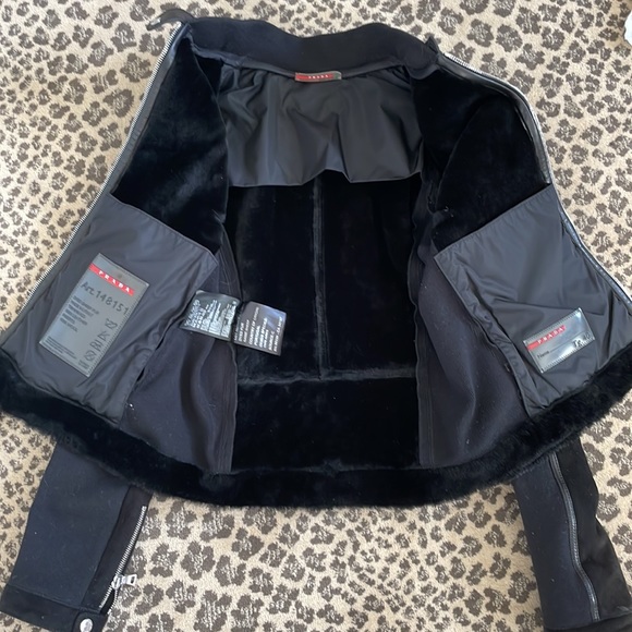 Prada Black Suede Jacket Size 40 - Picture 6 of 14